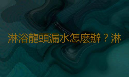 淋浴龍頭漏水怎麽辦？淋浴龍頭怎麽安裝？