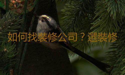 如何找裝修公司？選裝修公司要貨比三家