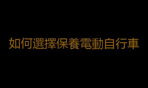如何選擇保養電動自行車 那些你不知道的電車百科知識